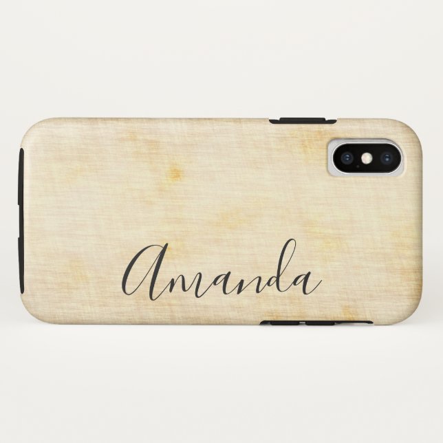 Capa Para iPhone, Case-Mate Texto do Script de Fundo Meteorizado (Verso (Horizontal))