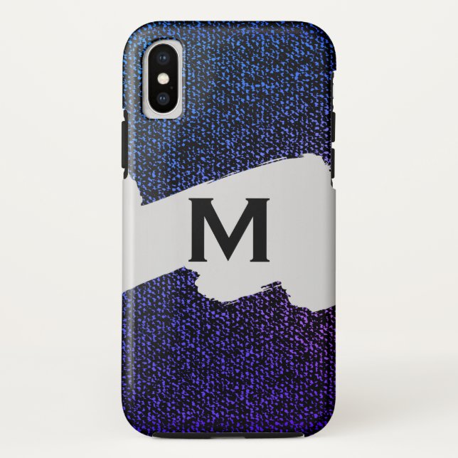 Capa Para iPhone, Case-Mate Textura de jeans azul (roxo) (Verso)