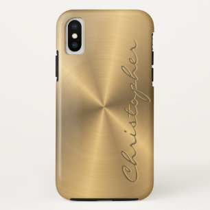 Capa Para iPhone Da Case-Mate Textura radial metálica Dourado personalizada