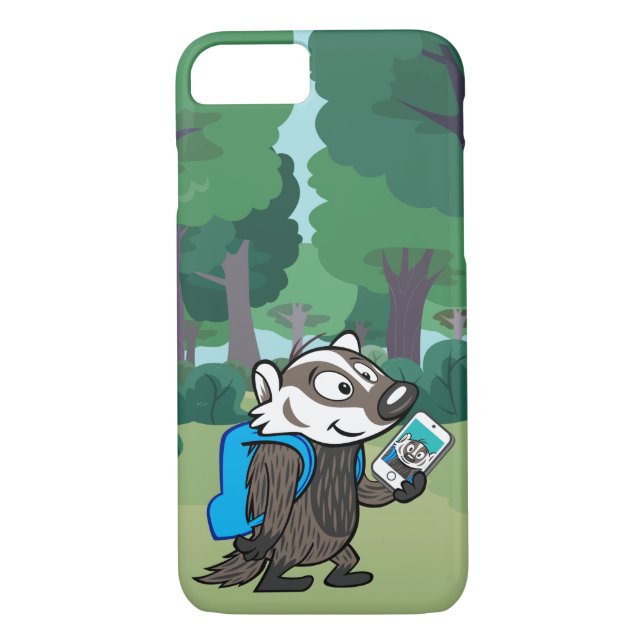 Capa Para iPhone, Case-Mate Texugo Selfie do filho do baby-boom do guaxinim | (Verso)