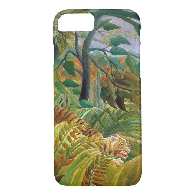 Capa Para iPhone, Case-Mate Tigre em uma tempestade tropical, Rousseau (Verso)