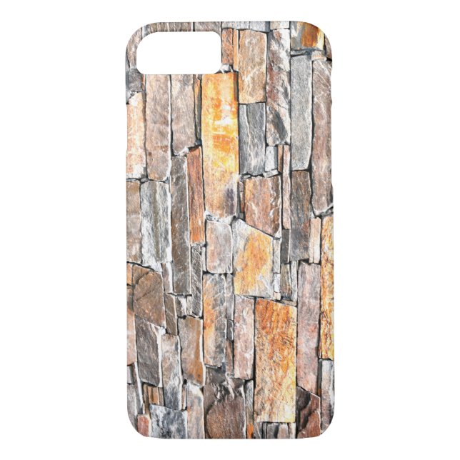 Capa Para iPhone, Case-Mate Tijolos de pedra natural do Rustic Flagstone (Verso)