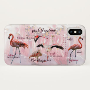 Capa Para iPhone Da Case-Mate Tipografia cor-de-rosa   do flamingo personalizado