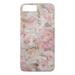 Capa Para iPhone Da Case-Mate Tipografia floral da colagem cor-de-rosa elegante