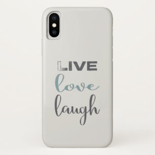Capa Para iPhone X Tipografia Live Love Laugh