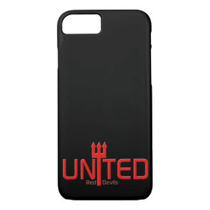 Capa iPhone 8/7 Tipografia vermelha United Red Devils Futebol amor