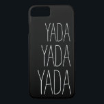 Capa Para iPhone Da Case-Mate Tipografia Whimsical Yada<br><div class="desc">Expresse sua atitude com este caso divertido exibindo a frase "Yada " em um layout de tipografia divertido. O plano de fundo mostrado aqui é preto,  mas pode ser personalizado para a cor de sua escolha selecionando "Personalizar Ti" e selecionando outra cor em um amplo conjunto de opções.</div>