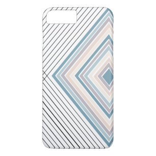 Capa Para iPhone Da Case-Mate Tiras de cor azul mais listras pretas e brancas