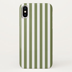 Capa Para iPhone Da Case-Mate Tiras de doces, verdes e brancas, de oliveira