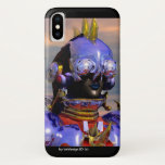 Capa Para iPhone X TITAN CYBORG PORTRAIT Blue Science Fiction, Ficha<br><div class="desc">Titan cyborg da Hyperion World com sua vibrante carapaça metálica cromada refletiva em um ambiente surreal,  céu azul e nuvens,  quadro de animação do filme 3D Hyperion World.Imagem artística,  colorida e brilhante de ficção científica em cores azul,  rosa,  amarela,  branca,  marrom.</div>