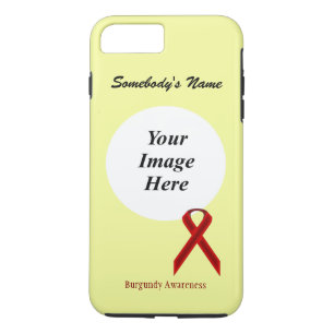 Capa iPhone 8 Plus/7 Plus Tmpl da Faixa de Opções Padrão da Borgonha por