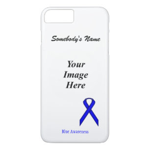 Capa iPhone 8 Plus/7 Plus Tmpl de Faixa Azul Padrão por Kenneth Yoncich
