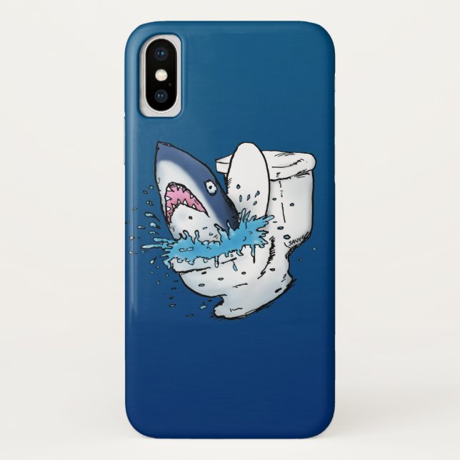 Capa Para iPhone, Case-Mate Toilet Sharon Blue Cartoon (Verso)