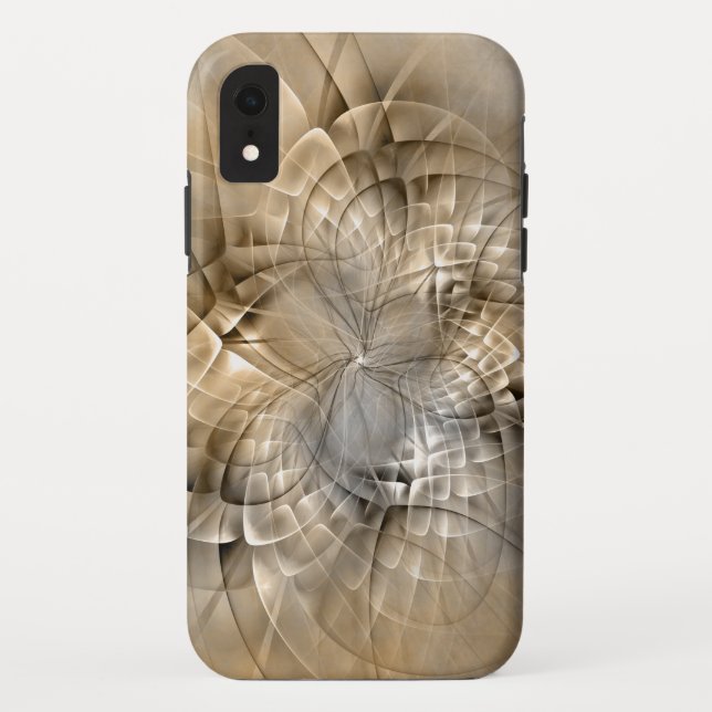 Capa Para iPhone, Case-Mate Tons da Terra Textura de Arte Fractal Moderna Abst (Verso)