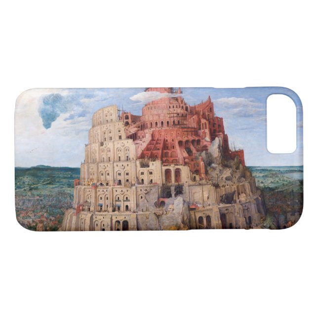 Capa Para iPhone, Case-Mate Torre de Babel, Pieter Bruegel, o Velho, 1563 (Verso (Horizontal))