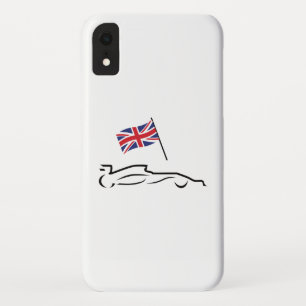 Capa Para iPhone Da Case-Mate Traçado da linha do carro de corrida com bandeira 