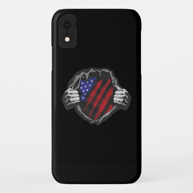 Capa Para iPhone, Case-Mate Traje de Super-Herói EUA Bandeira (Verso)