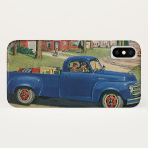 Capa Para iPhone Da Case-Mate Transporte Antigo, Caminhão Azul Clássico