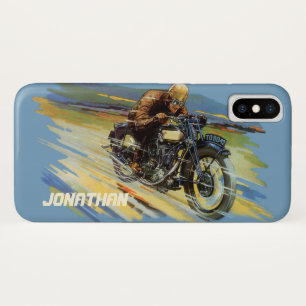 Capa Para iPhone X Transporte das viagens vintage, competindo a