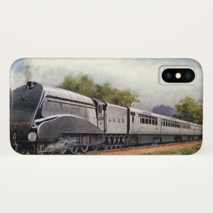 Capa Para iPhone X Transporte Vintage, Trem Bala Prateado Moderno