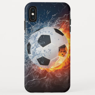 Capa Para iPhone Da Case-Mate Travesseiro decorativo Flaming de Futebol/Bola de