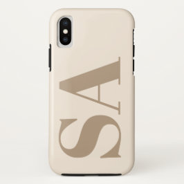 Capa Para iPhone Da Case-Mate trendy Antique White with Monogram Case-Mate