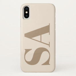 Capa Para iPhone Da Case-Mate trendy Antique White with Monogram Case-Mate