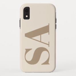 Capa Para iPhone Da Case-Mate trendy Antique White with Monogram Case-Mate