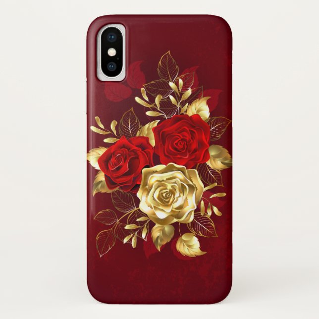 Capa Para iPhone, Case-Mate Três Rosas de joalharia (Verso)