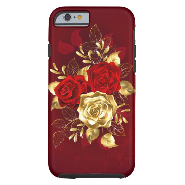 Capa Para iPhone, Case-Mate Três Rosas de joalharia (Verso)