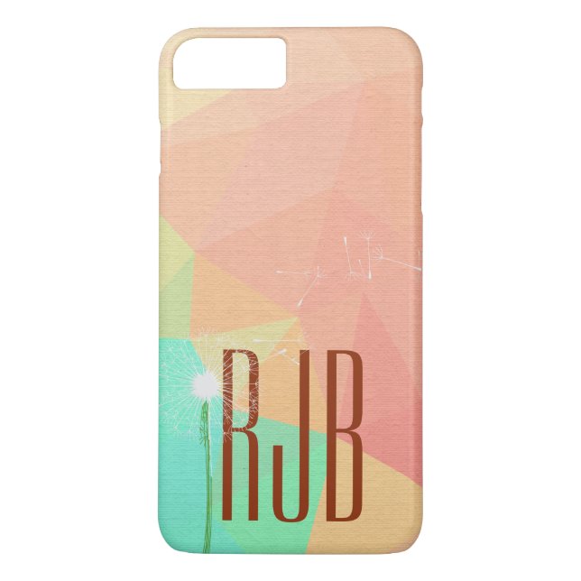 Capa Para iPhone, Case-Mate triângulo abstrato com dandelion branco (Verso)