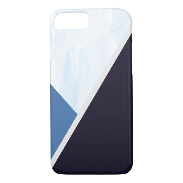 Capa Para iPhone, Case-Mate Triângulos Geométricos de Cores Azuis Modernos (Verso)
