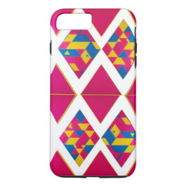 Capa iPhone 8 Plus/7 Plus Triângulos Geométricos Retroativos - Caso do iPhon
