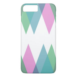 Capa iPhone 8 Plus/7 Plus Triângulos rosas e verdes