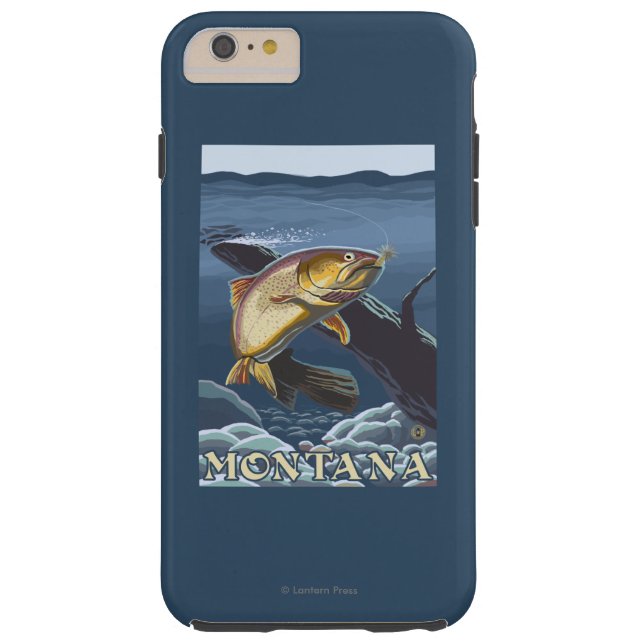 Capa Para iPhone, Case-Mate Truta que pesca o secção transversal - Montana (Verso)