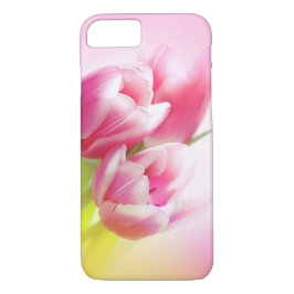 Capa iPhone 8/7 Tulipas cor-de-rosa bonitas