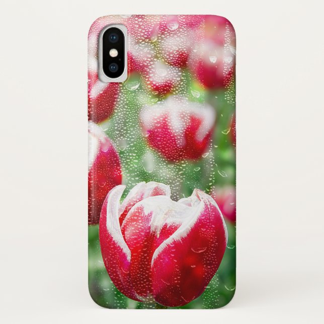 Capa Para iPhone, Case-Mate tulipas holandesas vermelhas (Verso)