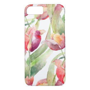 Capa Para iPhone Da Case-Mate Tulipas Pintadas Aquarela Floral