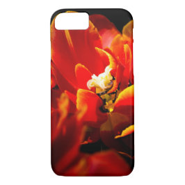Capa iPhone 8/7 Tulipas vermelhas fundo escuro