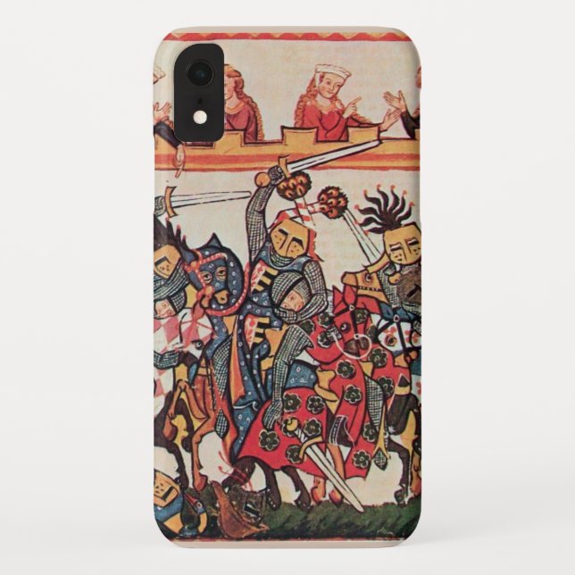 CAPA PARA iPhone, Case-Mate  TURNAÇÃO MEDIEVAL, LUTA CONTRA KNIGHTS E DAMSELS (Verso)