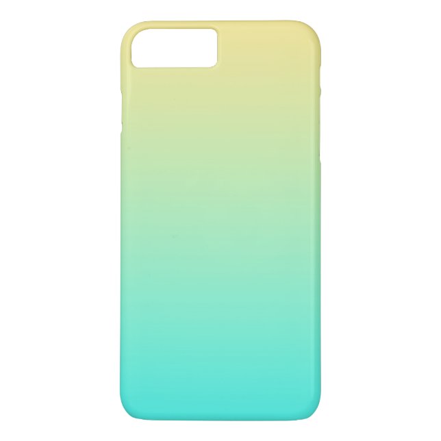 Capa Para iPhone, Case-Mate Turquesa Amarela Simples Pastel Gradiente (Verso)