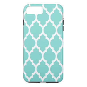 Capa Para iPhone Da Case-Mate Turquesa Aqua What Quatrefoil Marroquino Padrão #