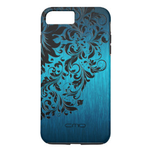 Capa Para iPhone Da Case-Mate Turquesa Metálica Bruta de Alumínio Preto Lace 2