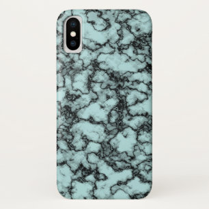 Capa Para iPhone X Turquoise Marble Pattern