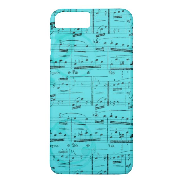 Capa Para iPhone, Case-Mate Turquoise Sheet Music (Verso)