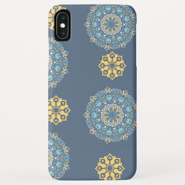 Capa Para iPhone, Case-Mate Turquoise Teal Blue e Mandala amarelo Padrão de ar (Verso)