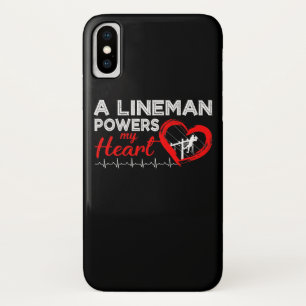 Capa Para iPhone Da Case-Mate Um lineman pôr meu coração do lineman do coraç
