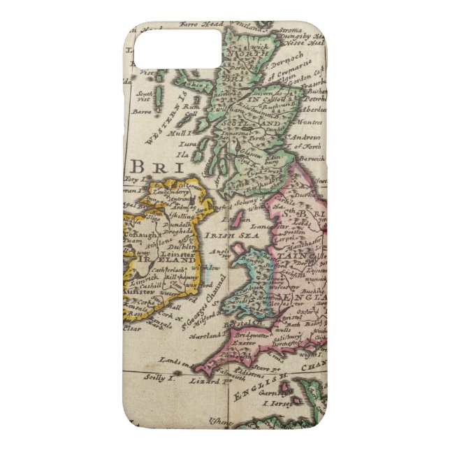 Capa Para iPhone, Case-Mate Um mapa geral de Grâ Bretanha e de Ireland (Verso)