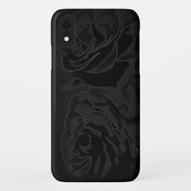 Capa Para iPhone, Case-Mate Um par de rosas em preto (Verso)