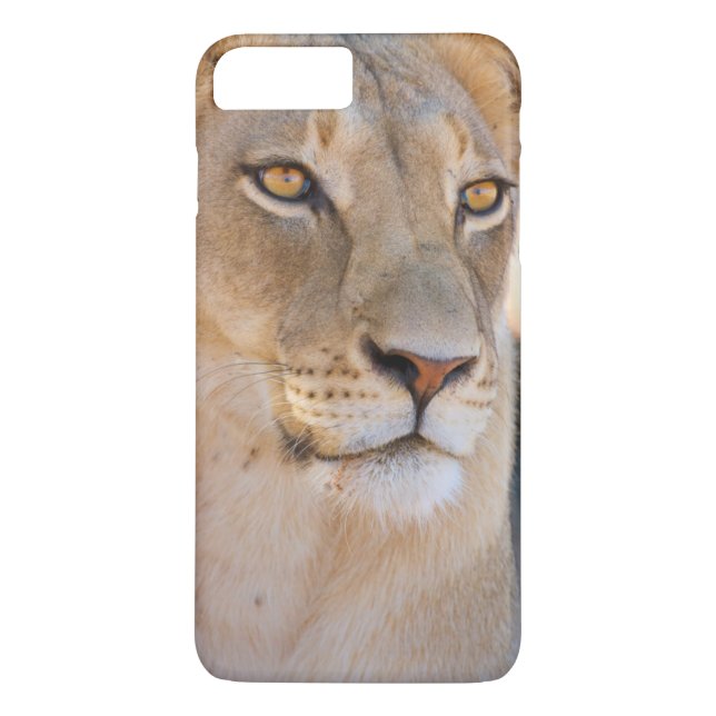 Capa Para iPhone, Case-Mate Um retrato de uma Leoa olhando à distância (Verso)